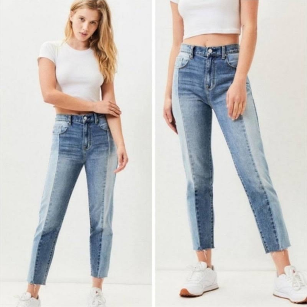 Pacsun colorblock mom jeans